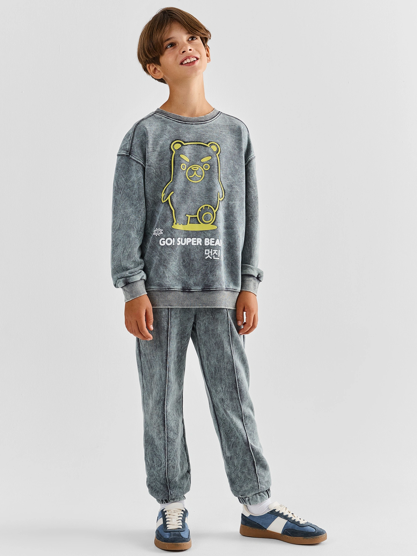 Костюм Mark Formelle (Марк Формэль) 393326/ACID WASH графит +печать - фото 1