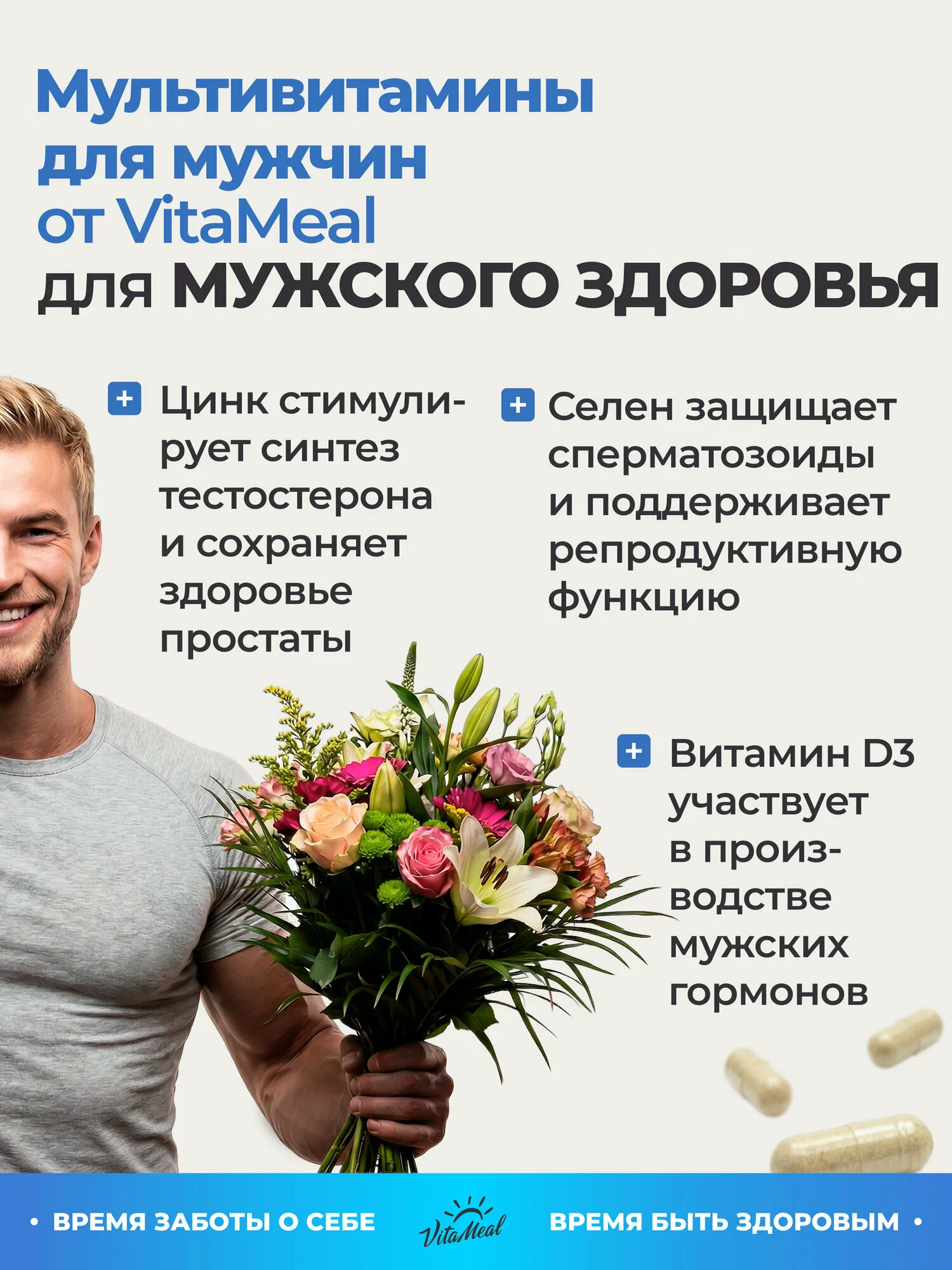 Витаминно-минеральный комплекс VitaMeal для мужского здоровья и энергии 60 капсул - фото 15