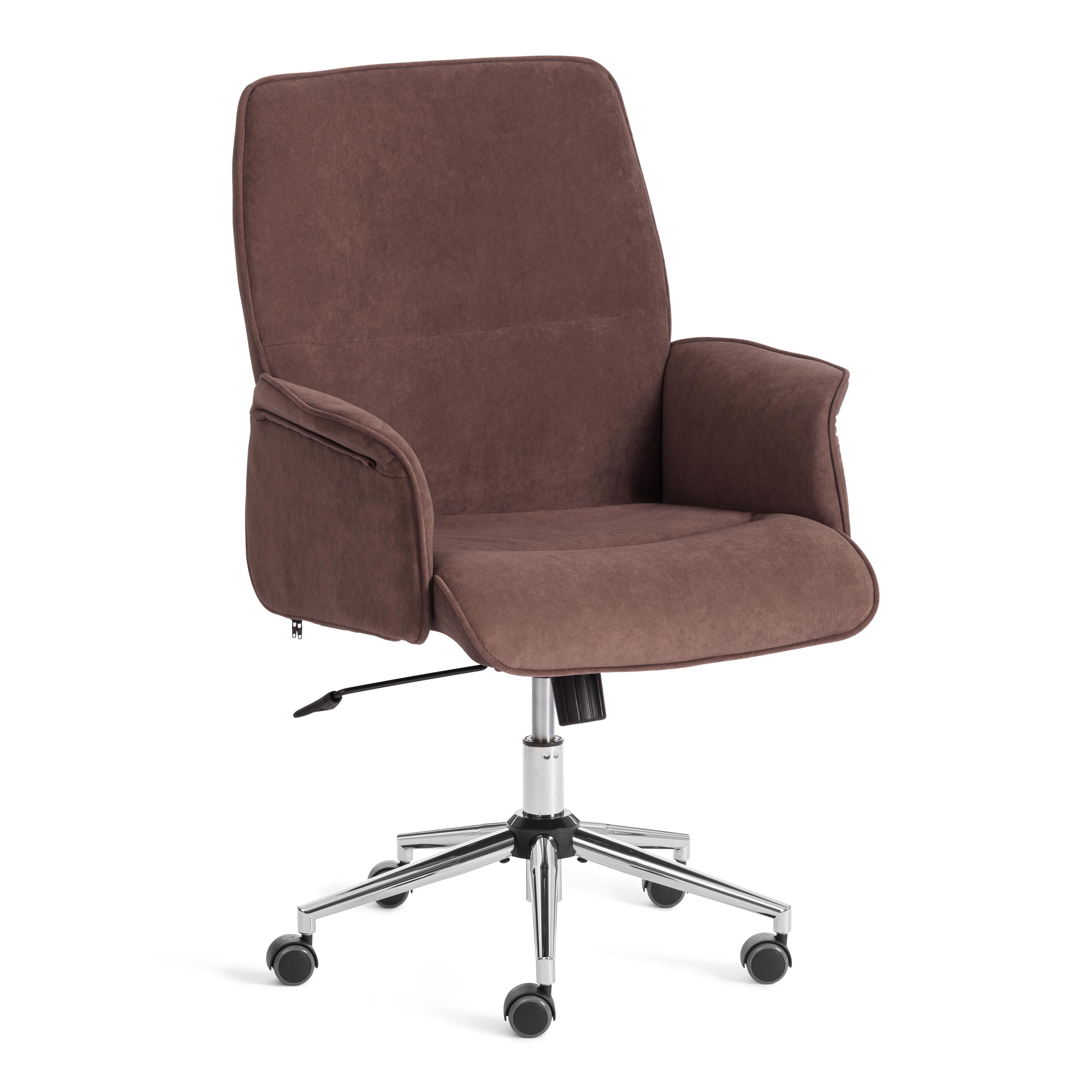 Компьютерное кресло TETCHAIR Йорк флок коричневый - фото 2