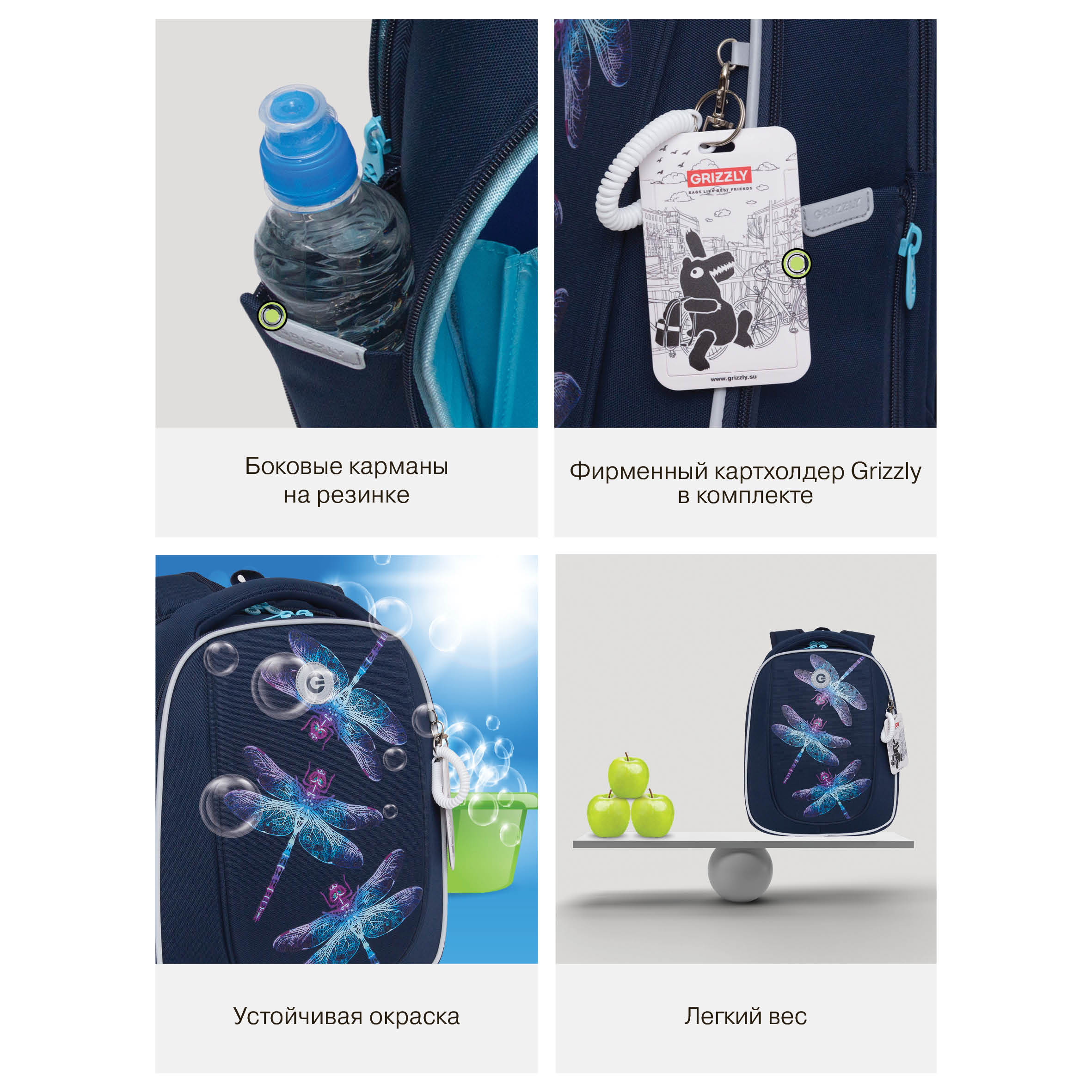 Ранец Grizzly Стрекозы - фото 13