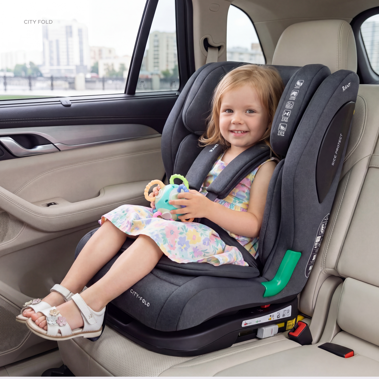 Автокресло Rant City+Fold Isofix 1/2/3 (9-36 кг) серый - фото 6