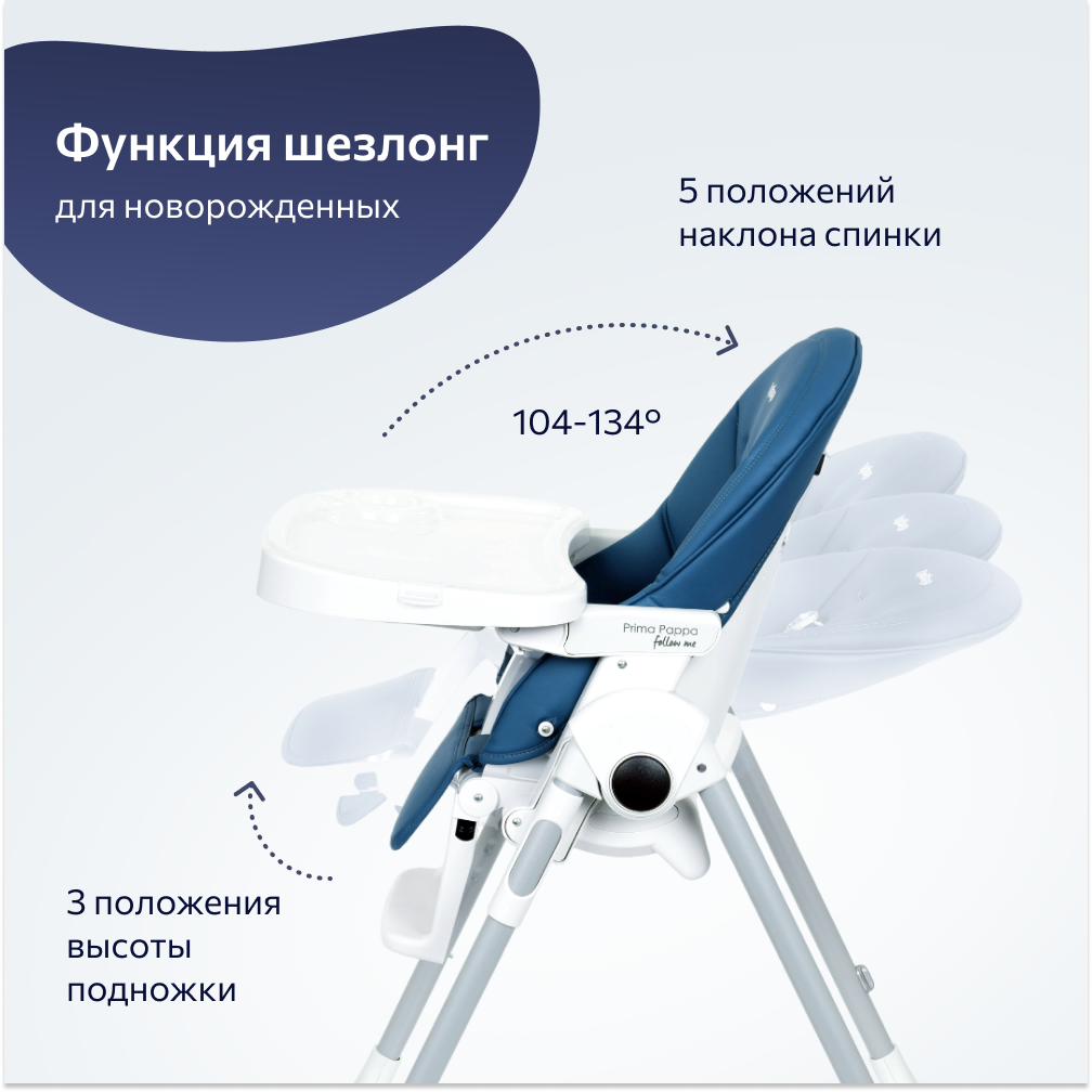 Стульчик для кормления Peg-Perego Prima Pappa Follow Me классический - фото 3