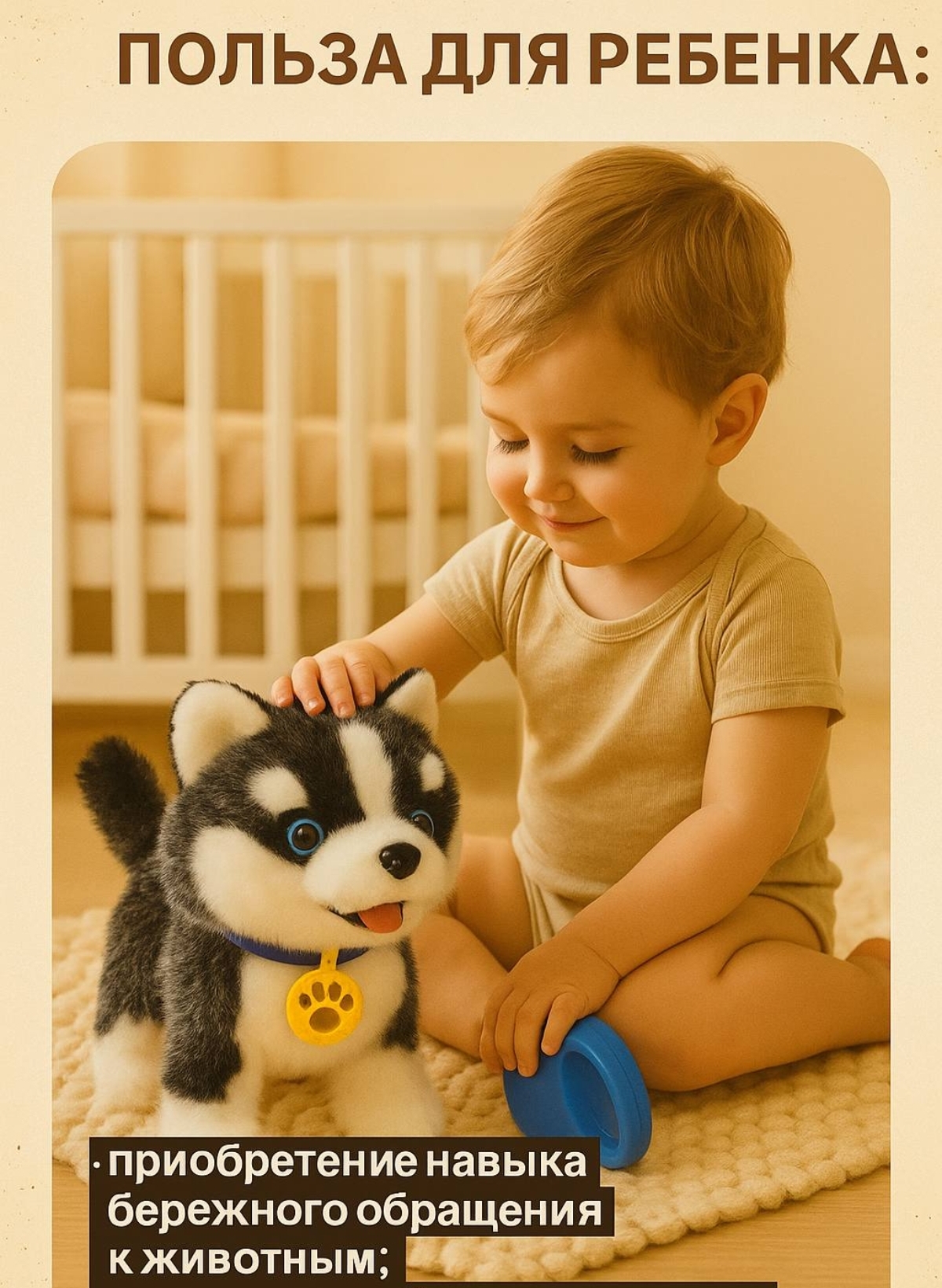 Мягкая игрушка BalaToys собачка Интерактивная Музыкальная - фото 3