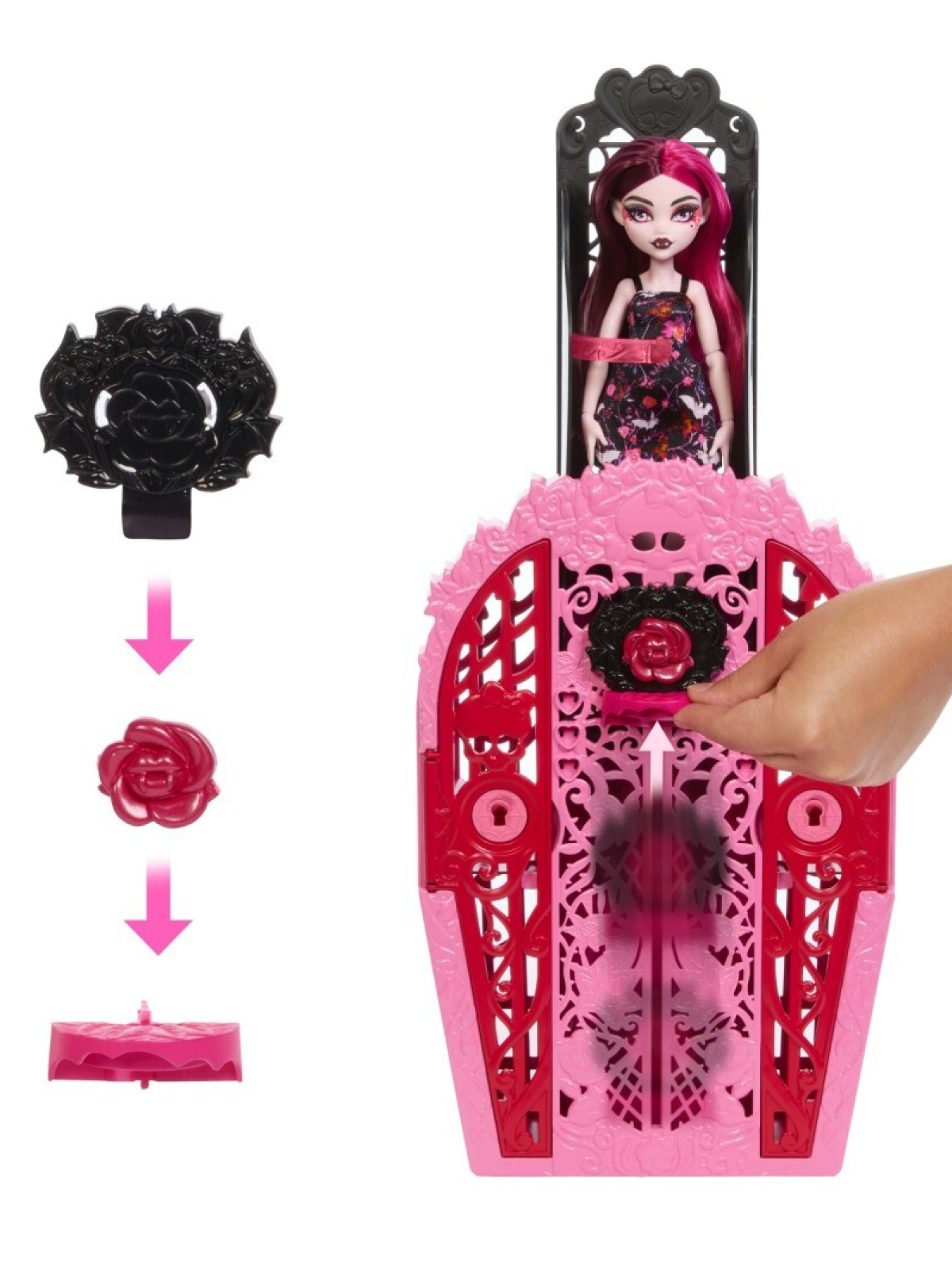 Кукла модельная Monster High Skulltimate Secrets Draculaura HYT72 HYT72 Draculaura - фото 5