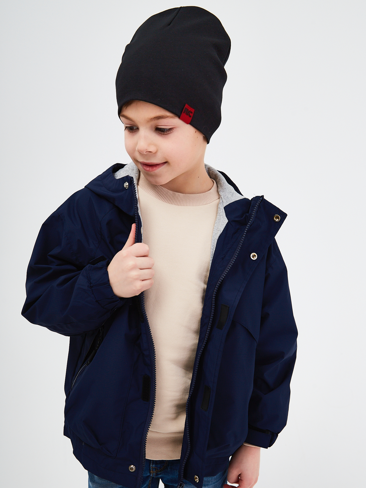 Шапка NYCkids NYC-H-037-plain-black - фото 12