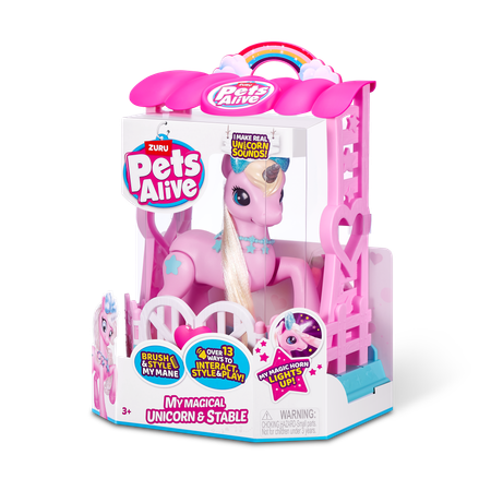 Игровой набор Zuru Pets Alive Единорог со светом и звуком
