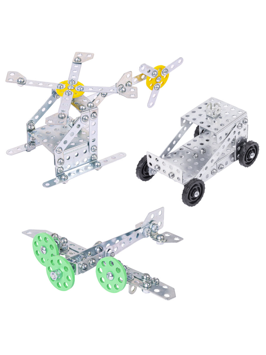 Конструктор Юнландия металлический 153 дет. - фото 10