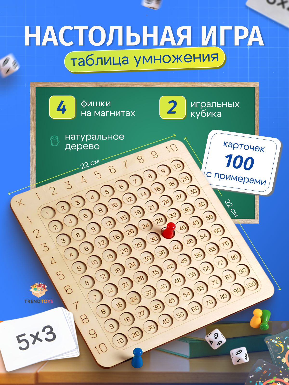 Настольная игра TrendToys Умножайка таблица умножения - фото 1