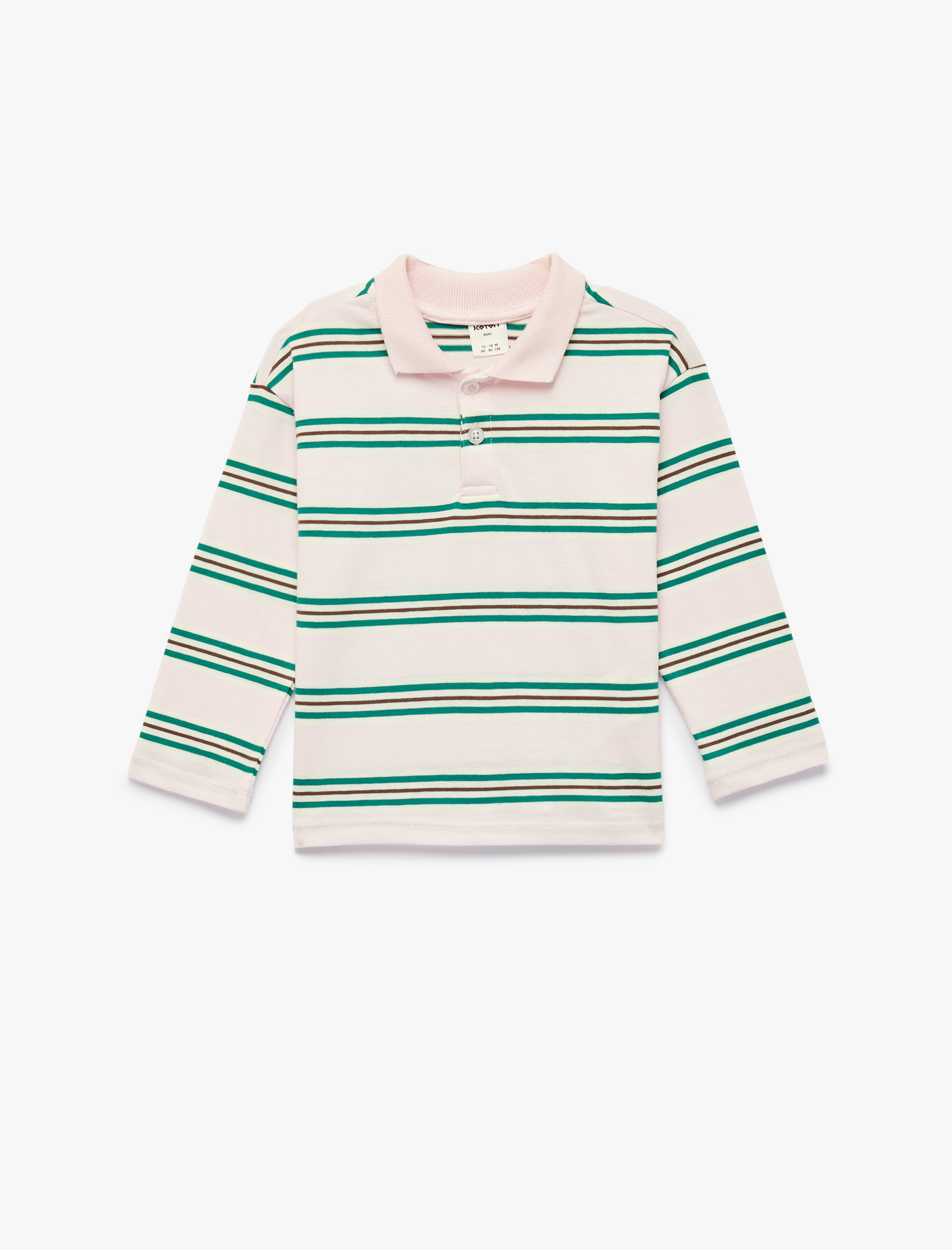 Лонгслив-поло KOTON 6SMG10084AK7S8 - фото 1