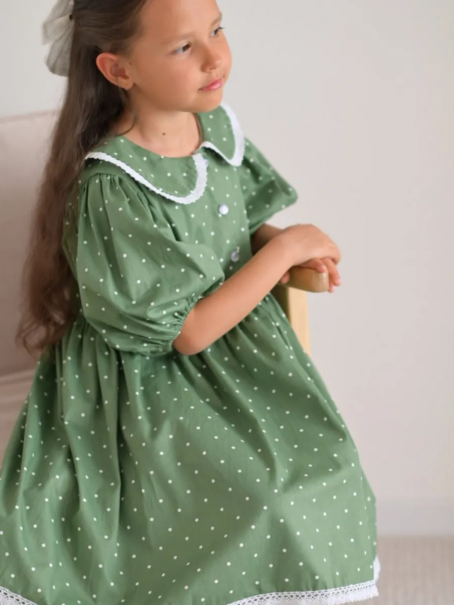 Платье Leli dress Хаки_горох - фото 5