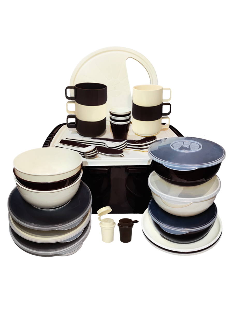 Набор посуды Solaris на 6 персоны в контейнере ванильно-шоколадный - фото 15