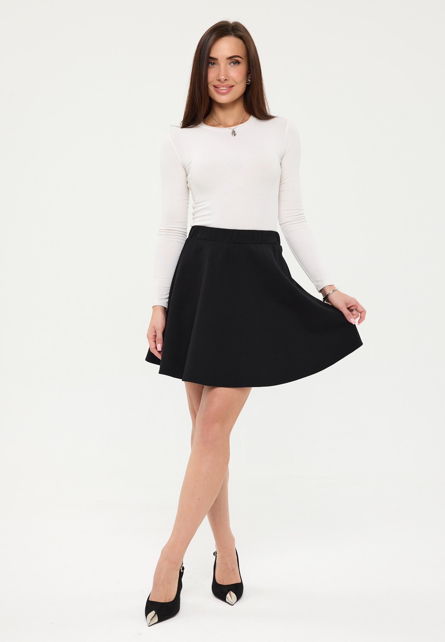 Юбка Stylish AMADEO AWS-5006-черный - фото 3