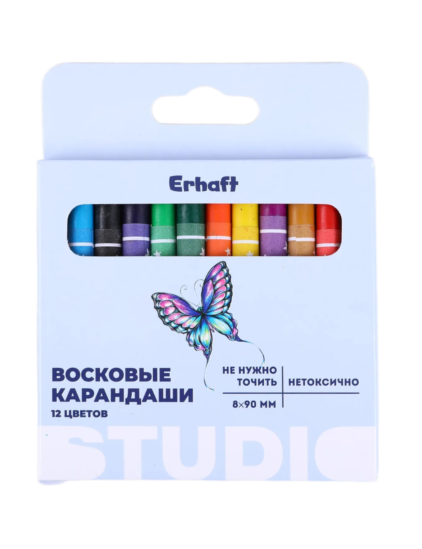 Восковые мелки Erhaft 12 шт. - фото 1