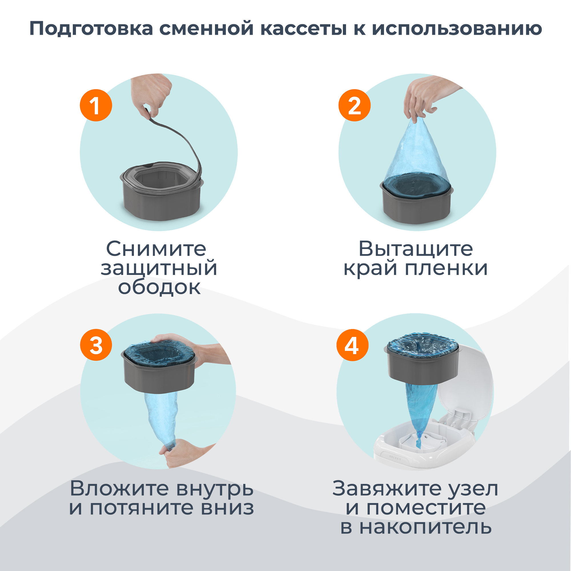Сменная кассета Diaper Genie для использованных подгузников - фото 7