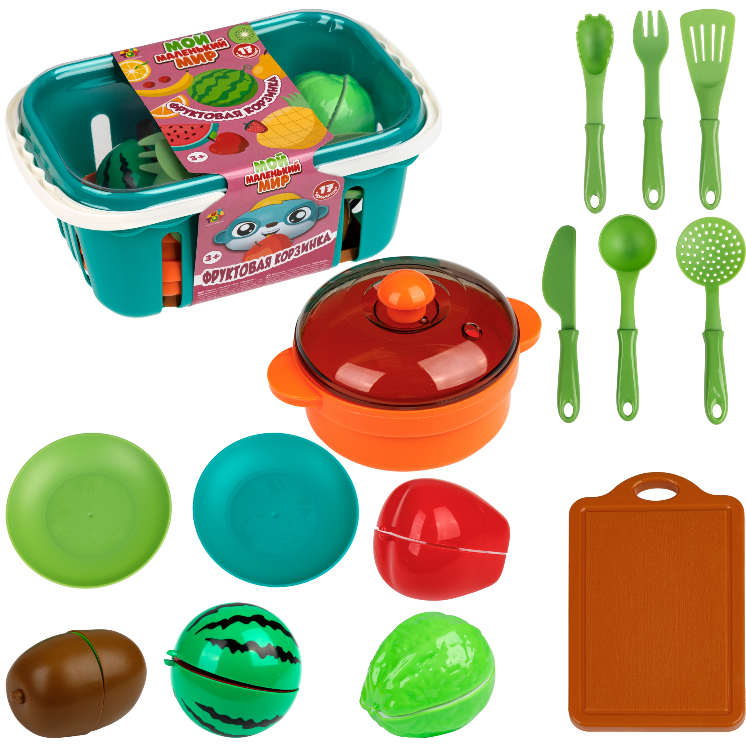 Игрушка 1TOY посуда, продукты 17 предм. - фото 8