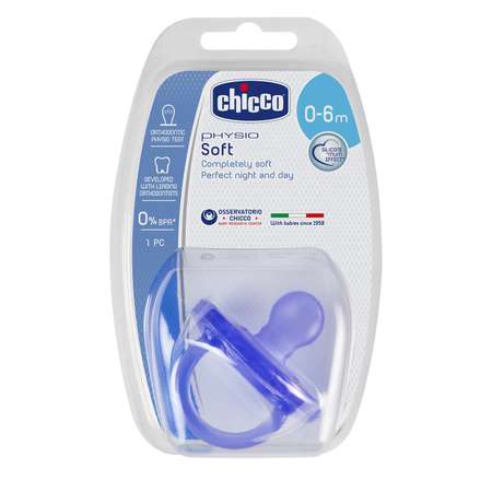 Пустышка Chicco ортодонтическая от 0 мес. 1 шт.