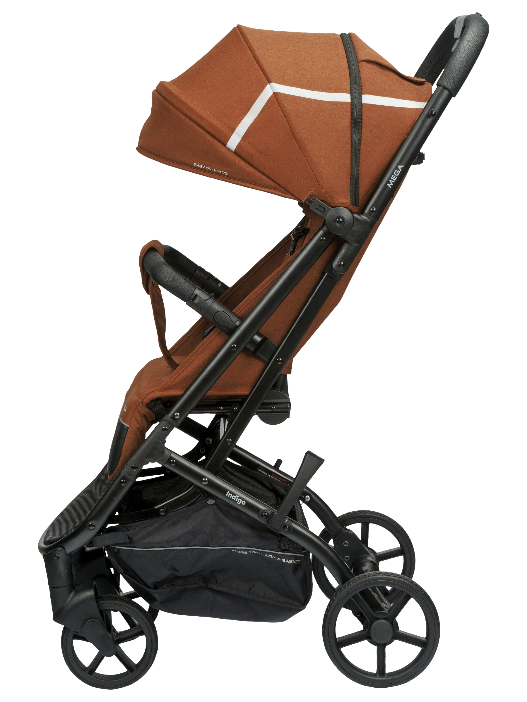 Коляска прогулочная Indigo Mega терракот - фото 14