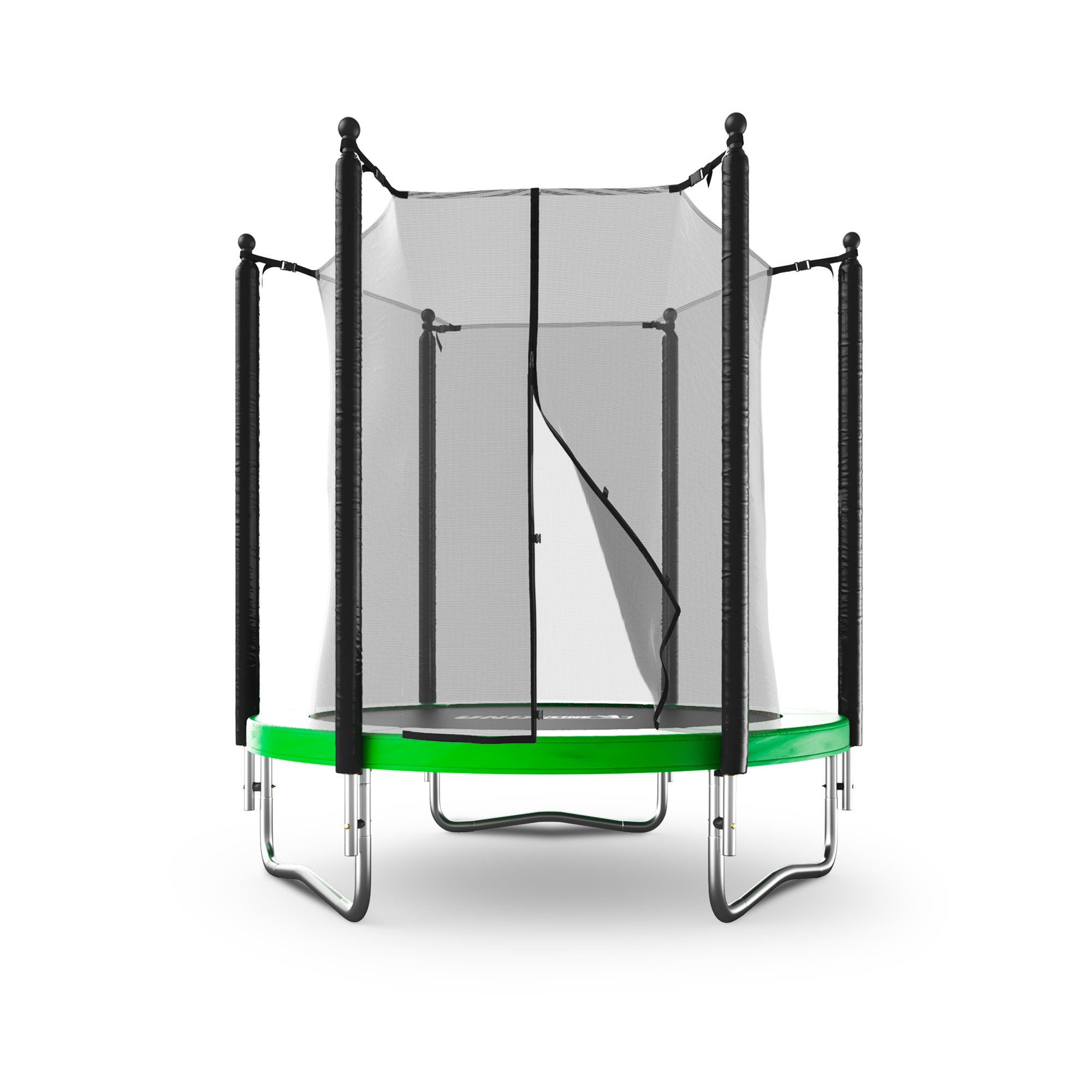 Батут каркасный Simple 6 ft UNIX line Green с внутренней защитной сеткой общий диаметр 183 см до 100 кг - фото 16