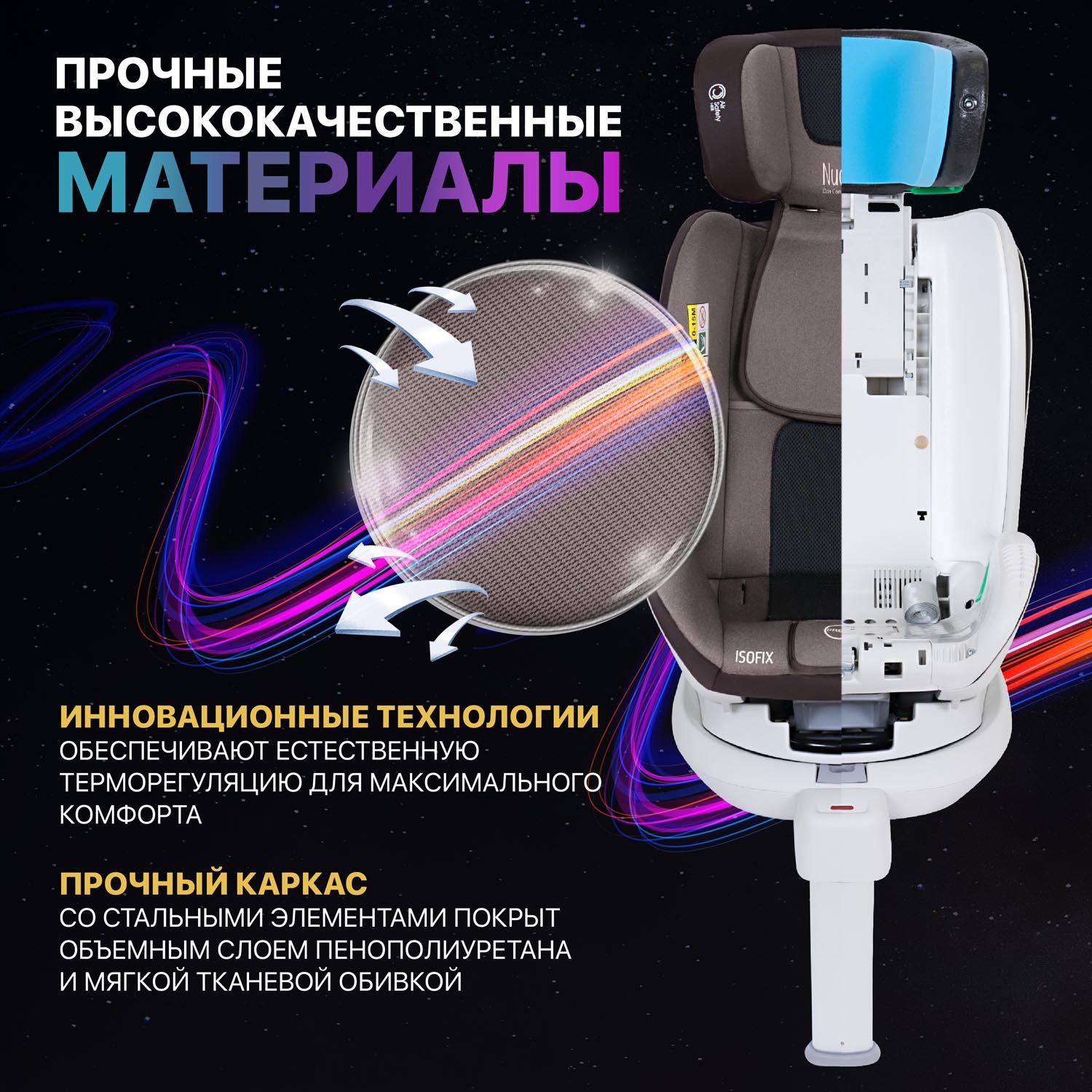 Автокресло Nuovita Maczione NiS1-1 Isofix 0+/1 (0-18 кг) коричневый - фото 10
