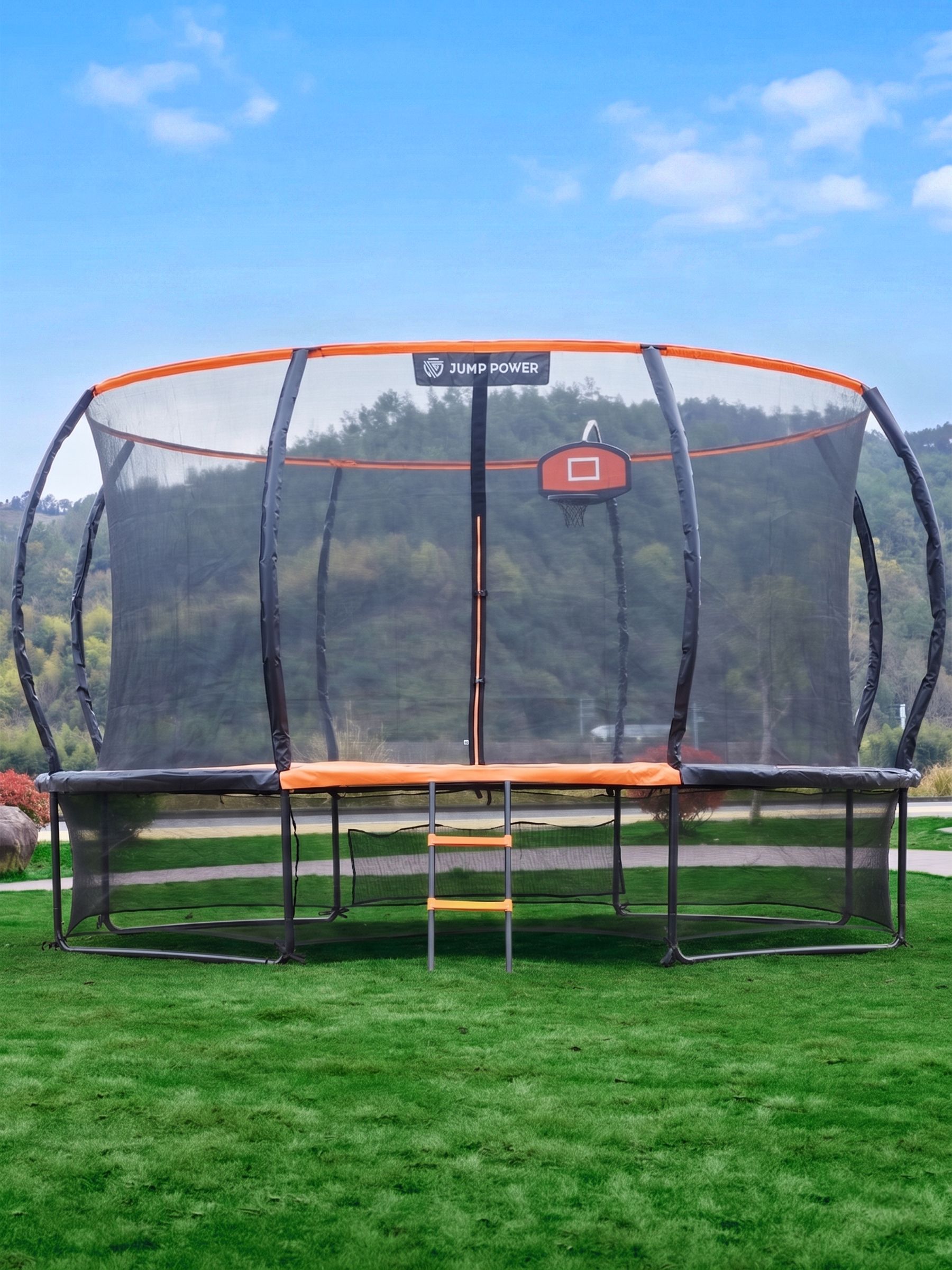 Батут Jump Power 14 ft Pro Inside Basket Orange - фото 25
