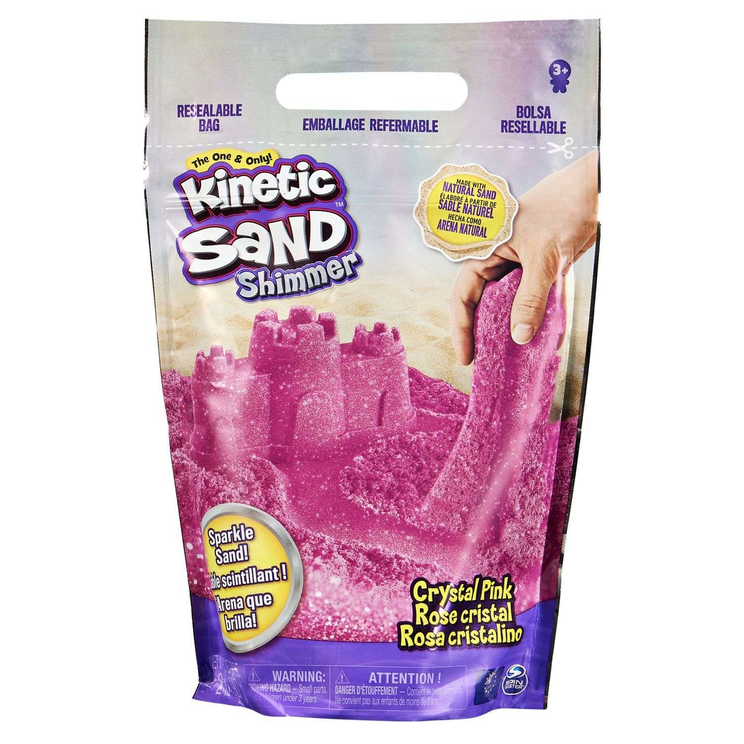 Кинетический песок Kinetic Sand 0.9 кг (розовый) - фото 1