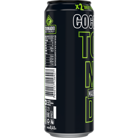 Напиток энергетический TORNADO Max Energy Coconut 0