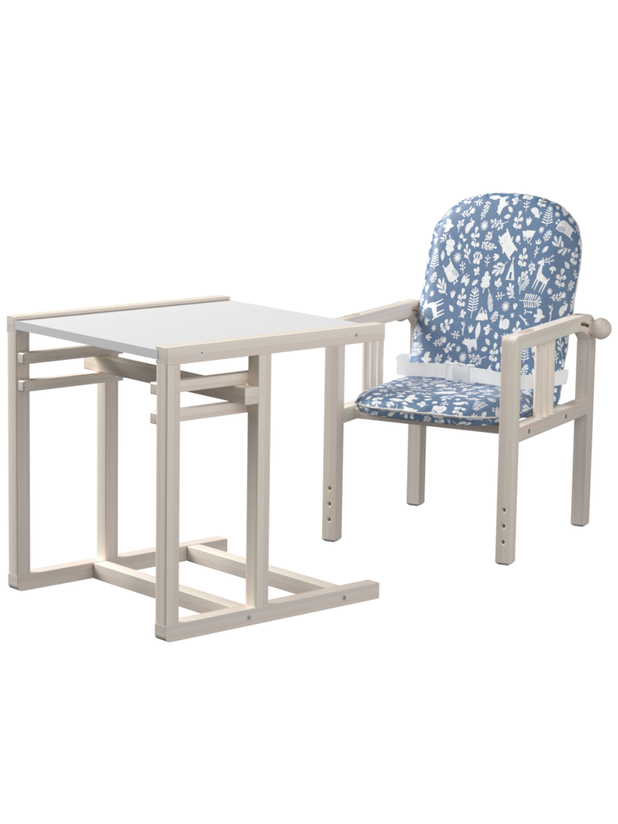 Стульчик для кормления Little Angel синий - фото 3