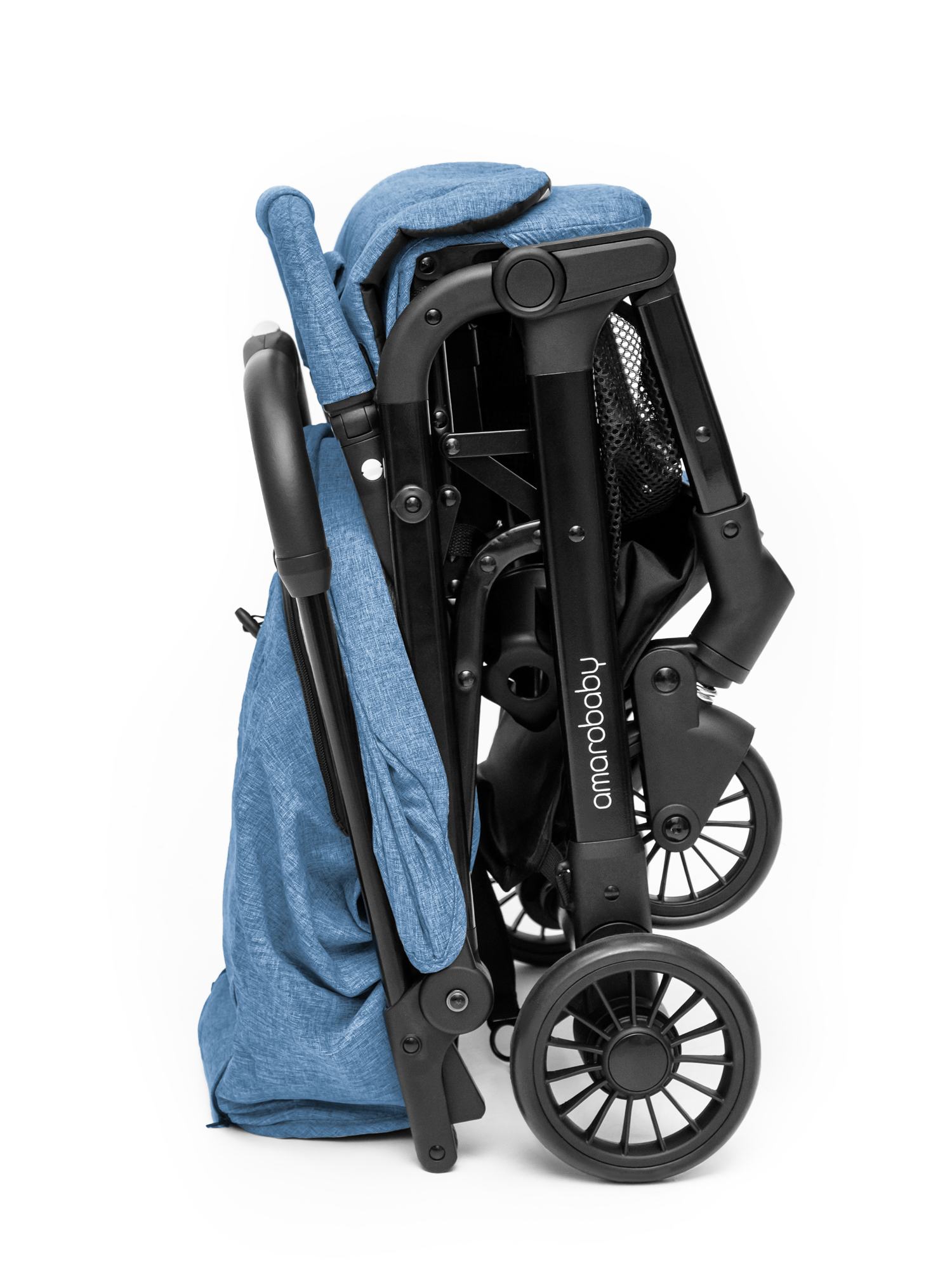 Коляска прогулочная Amarobaby Voyager синий - фото 26