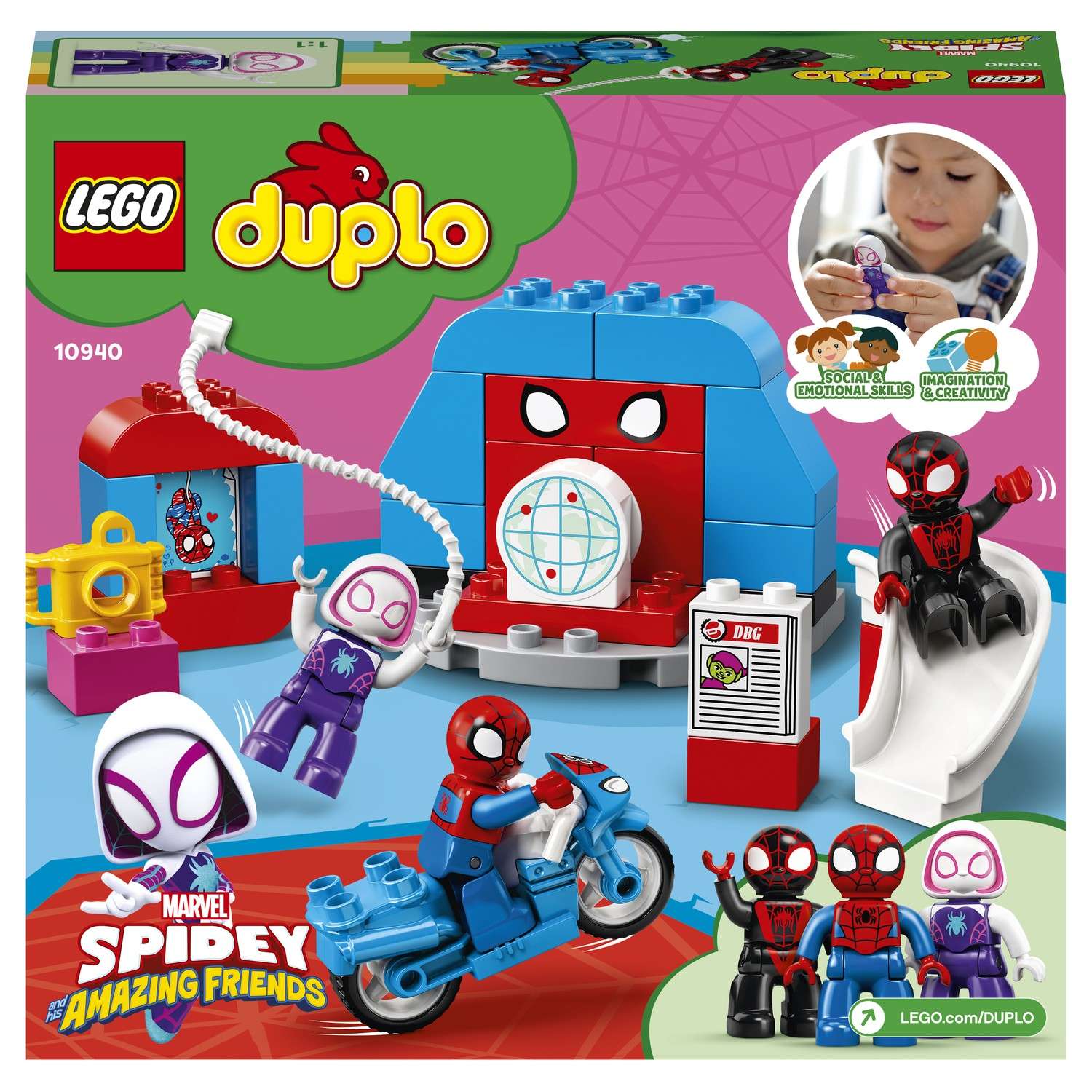 Конструктор LEGO DUPLO Штаб-квартира Человека-паука блочный - фото 3