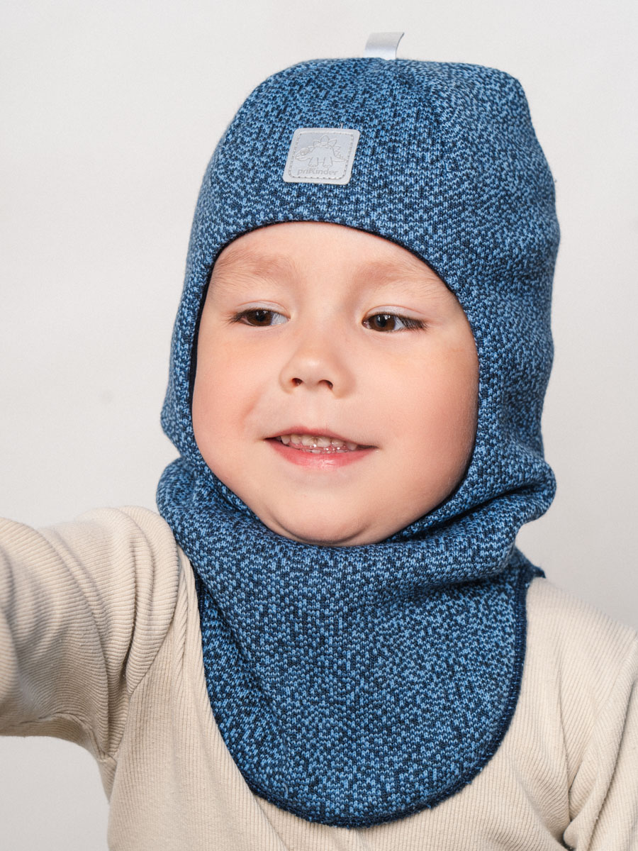 Шапка-шлем ПриКиндер MH3-6070/1 Цвет: Голубой меланж - фото 3