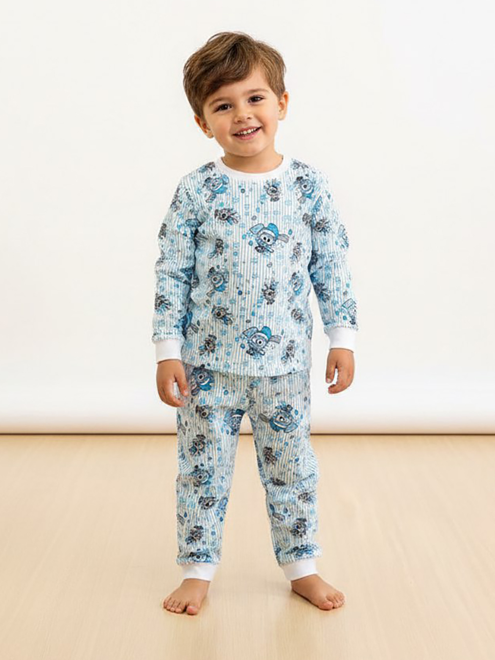 Изображение товара Пижама для девочки VGtrikotazh 128 мягкая хлопковая с принтом