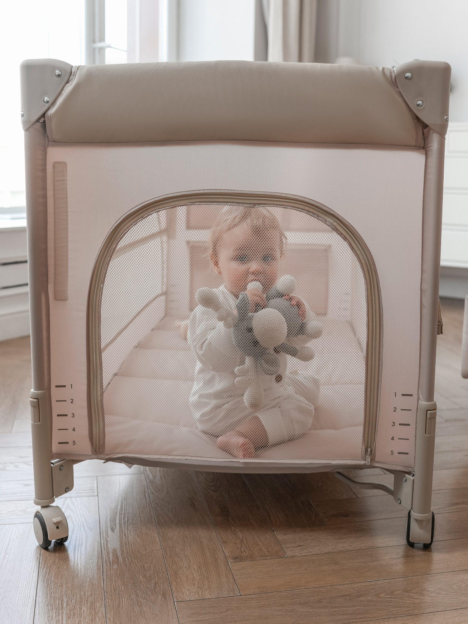 Манеж кровать Amarobaby OASIS коричневый АВ25-26OS/53 - фото 22