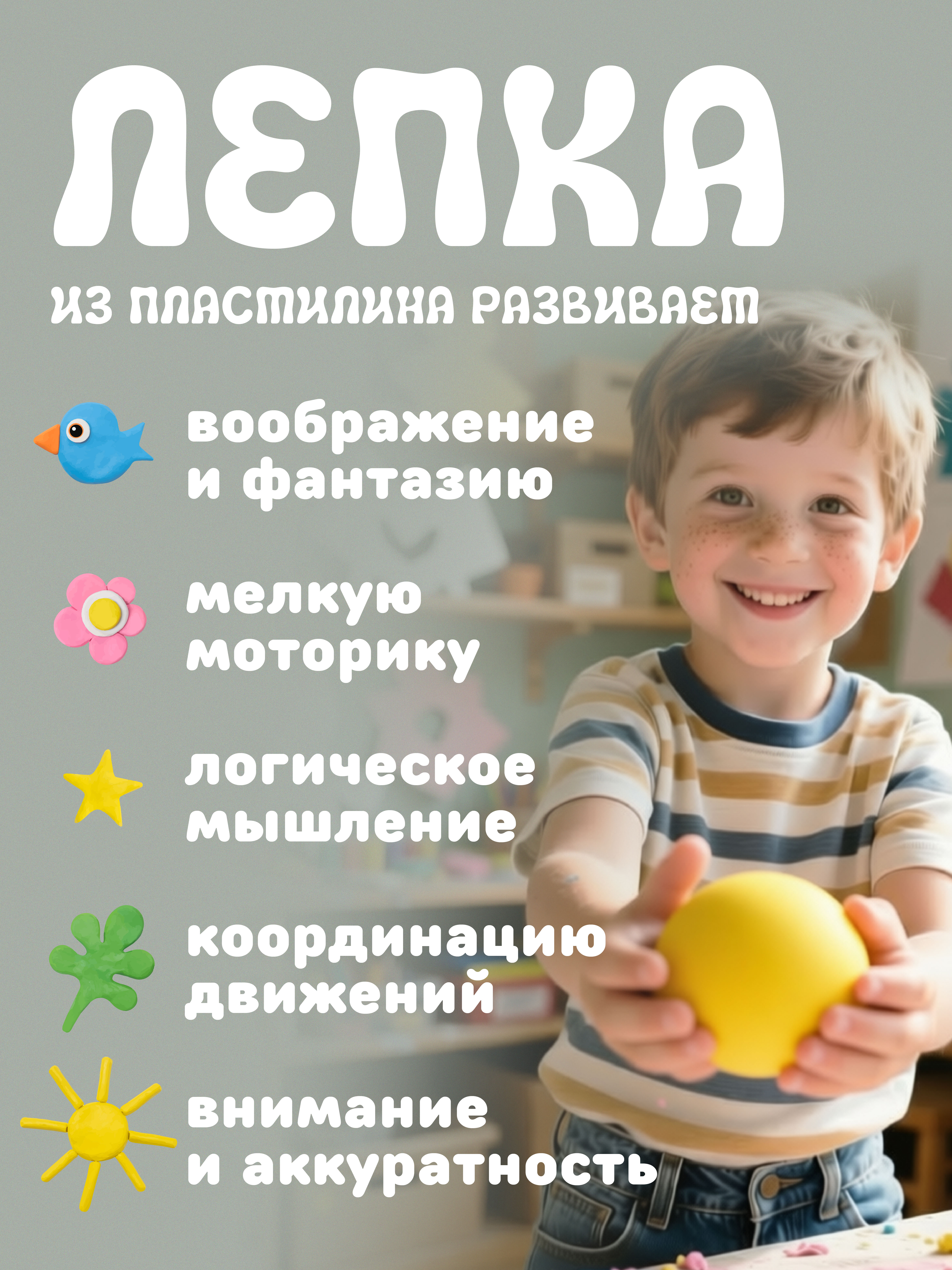 Тесто для лепки ON TIME 6 цв. - фото 4