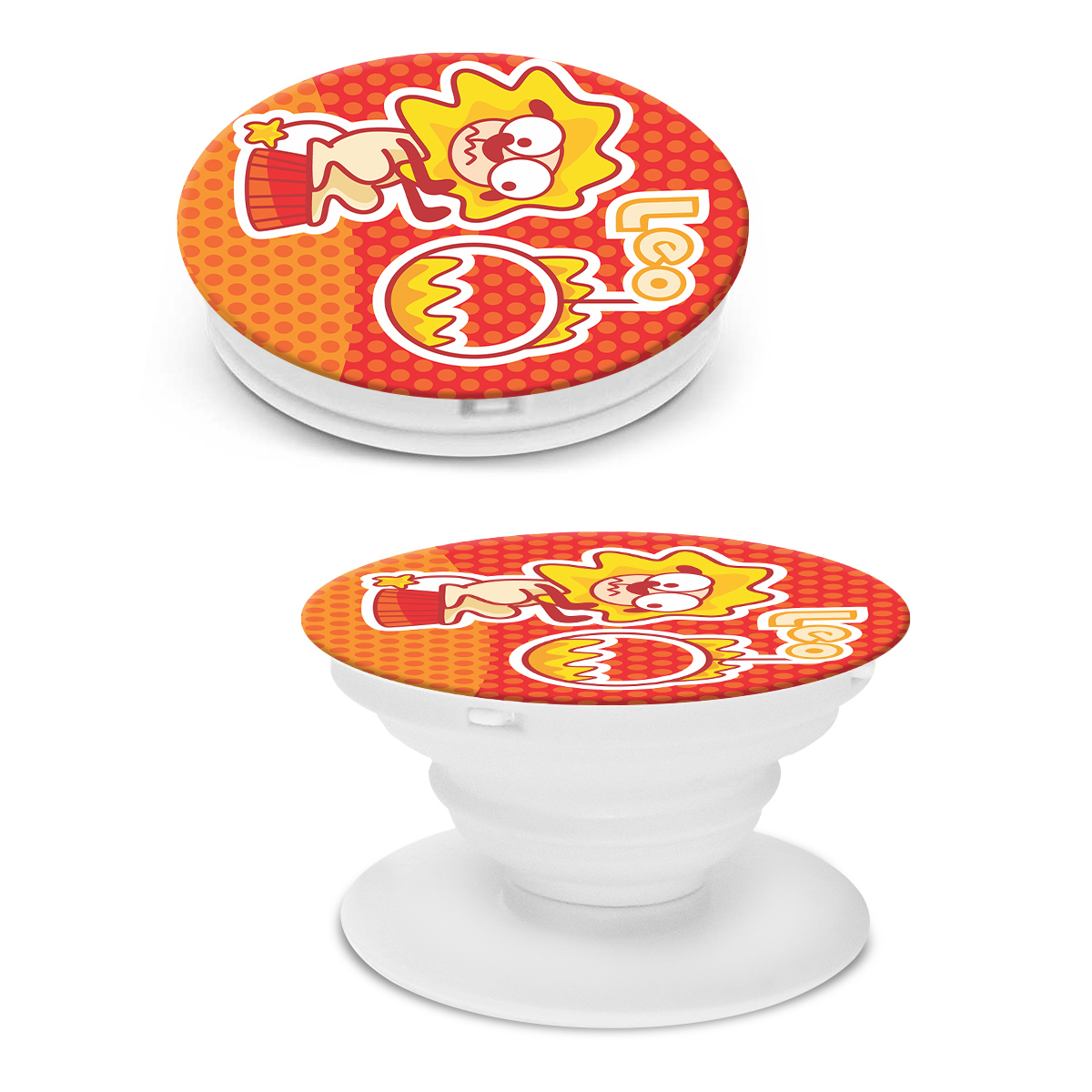 Держатель для телефона Krutoff Попсокет Знак Зодиака мультяшный Лев - фото 4