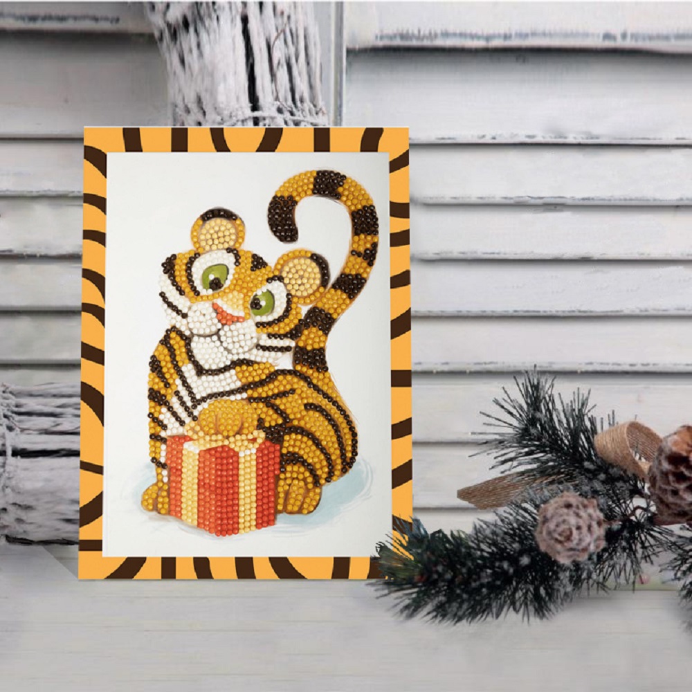 Алмазная мозаика Фрея Тигрёнок с подарком - фото 3