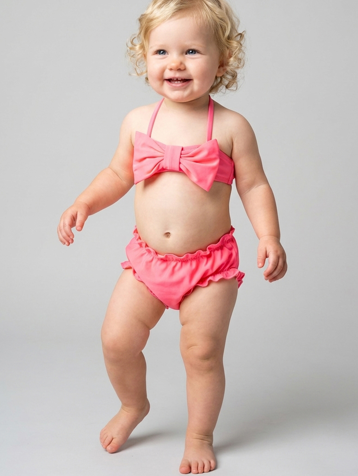 Изображение товара Купальник PlayToday Раздельный с бантом и завязками для девочки
