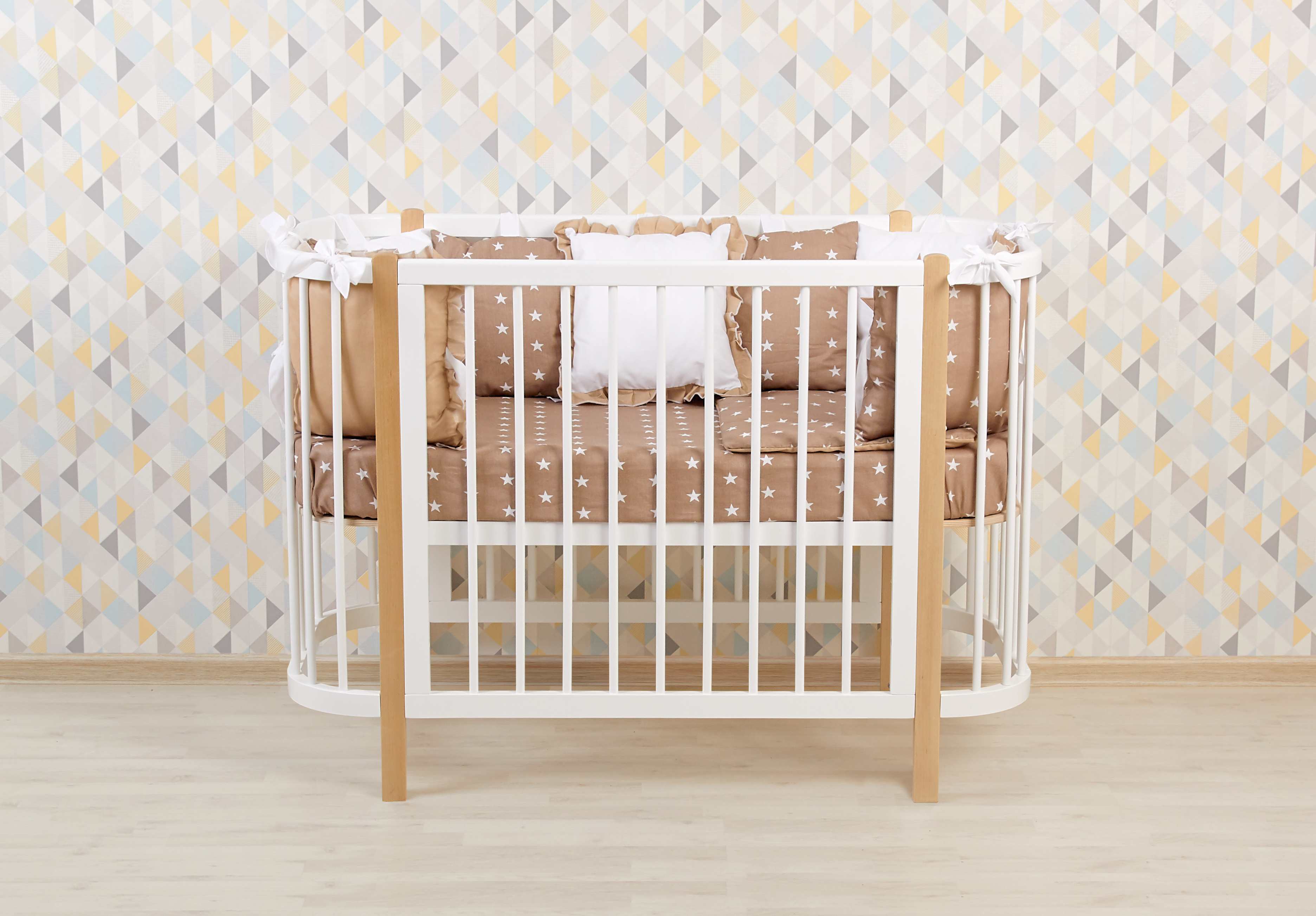 Детская кроватка Polini kids 350 прямоугольная, продольный маятник (белый) - фото 38