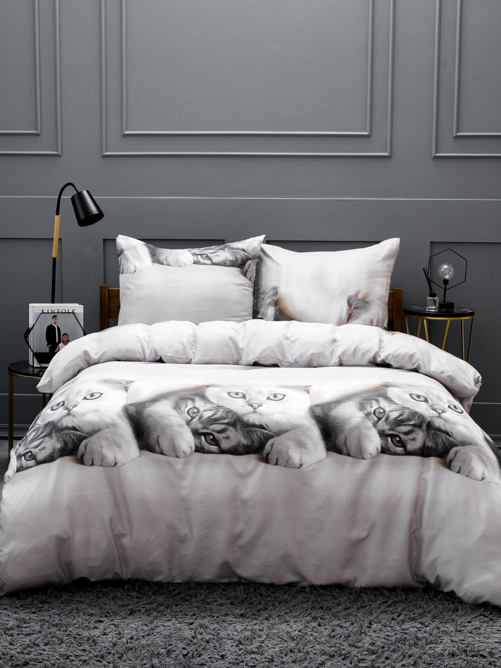 Комплект постельного белья PAVLine Котик евро - фото 12