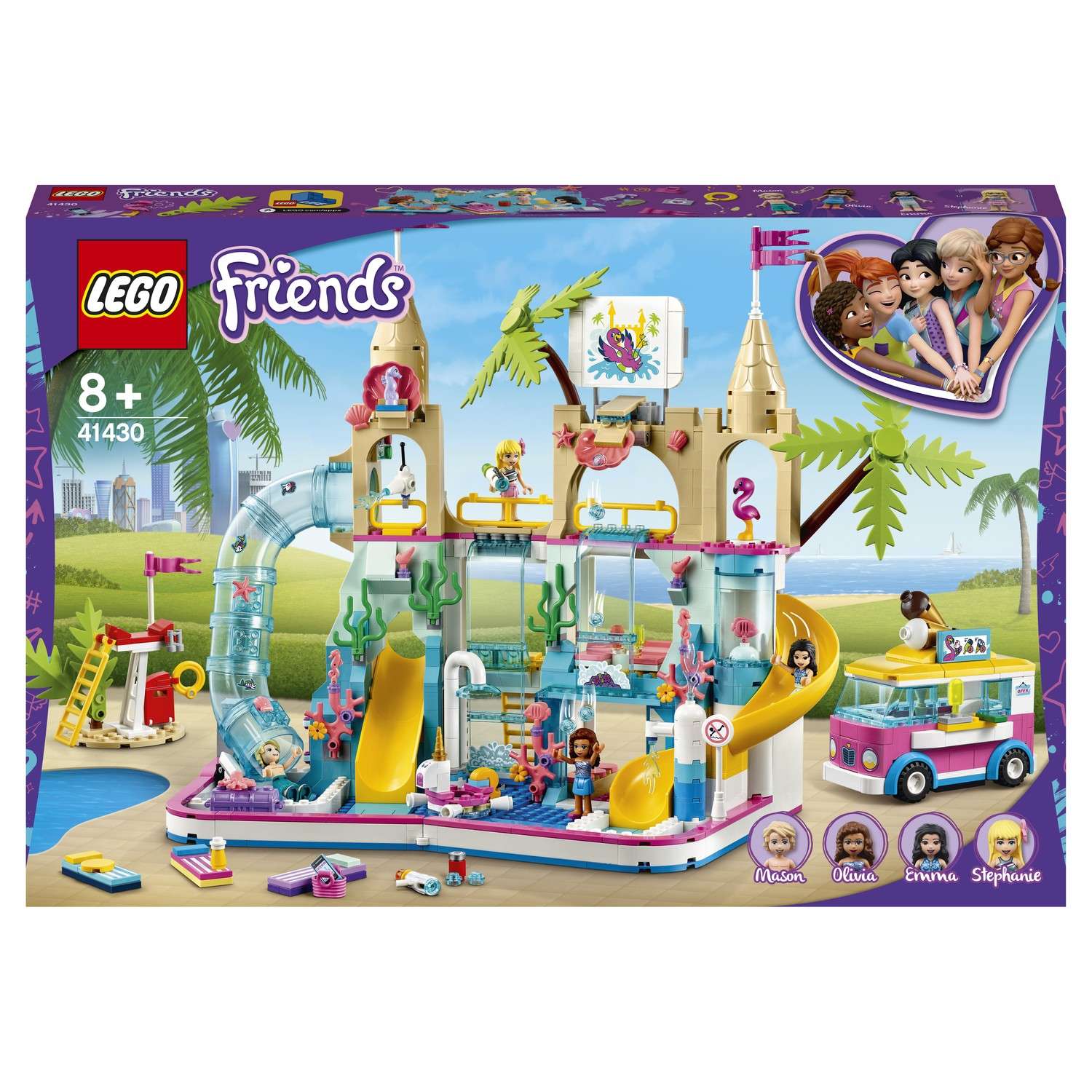 Конструктор LEGO Friends Летний аквапарк блочный - фото 2