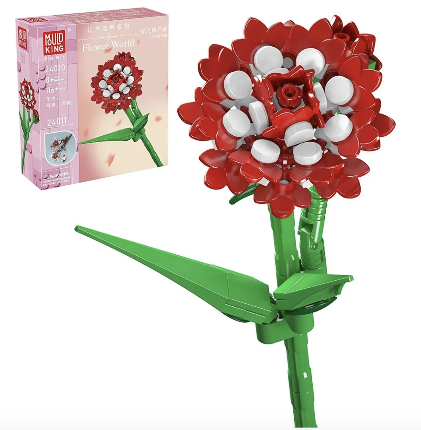 Конструктор Mould King Букет цветов Гвоздика - фото 10