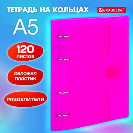 Тетрадь со сменным блоком Brauberg клетка 120 лист.