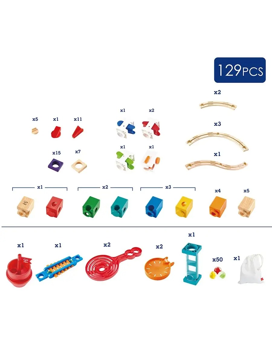 Конструктор Hape Супер спираль деревянный 129 дет. - фото 12