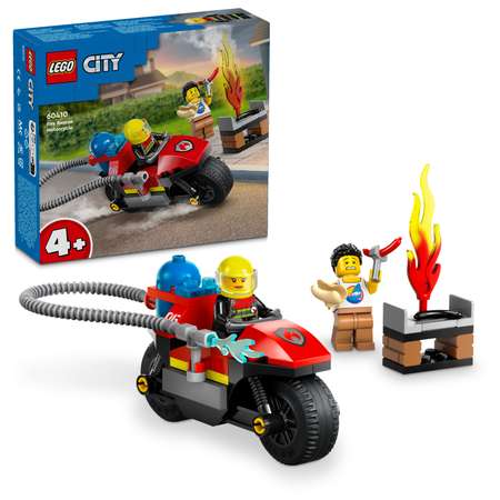 Конструктор LEGO City Пожарно-спасательный мотоцикл блочный