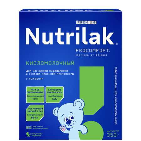 Смесь Nutrilak Premium сухая кисломолочная 350г с 0мес