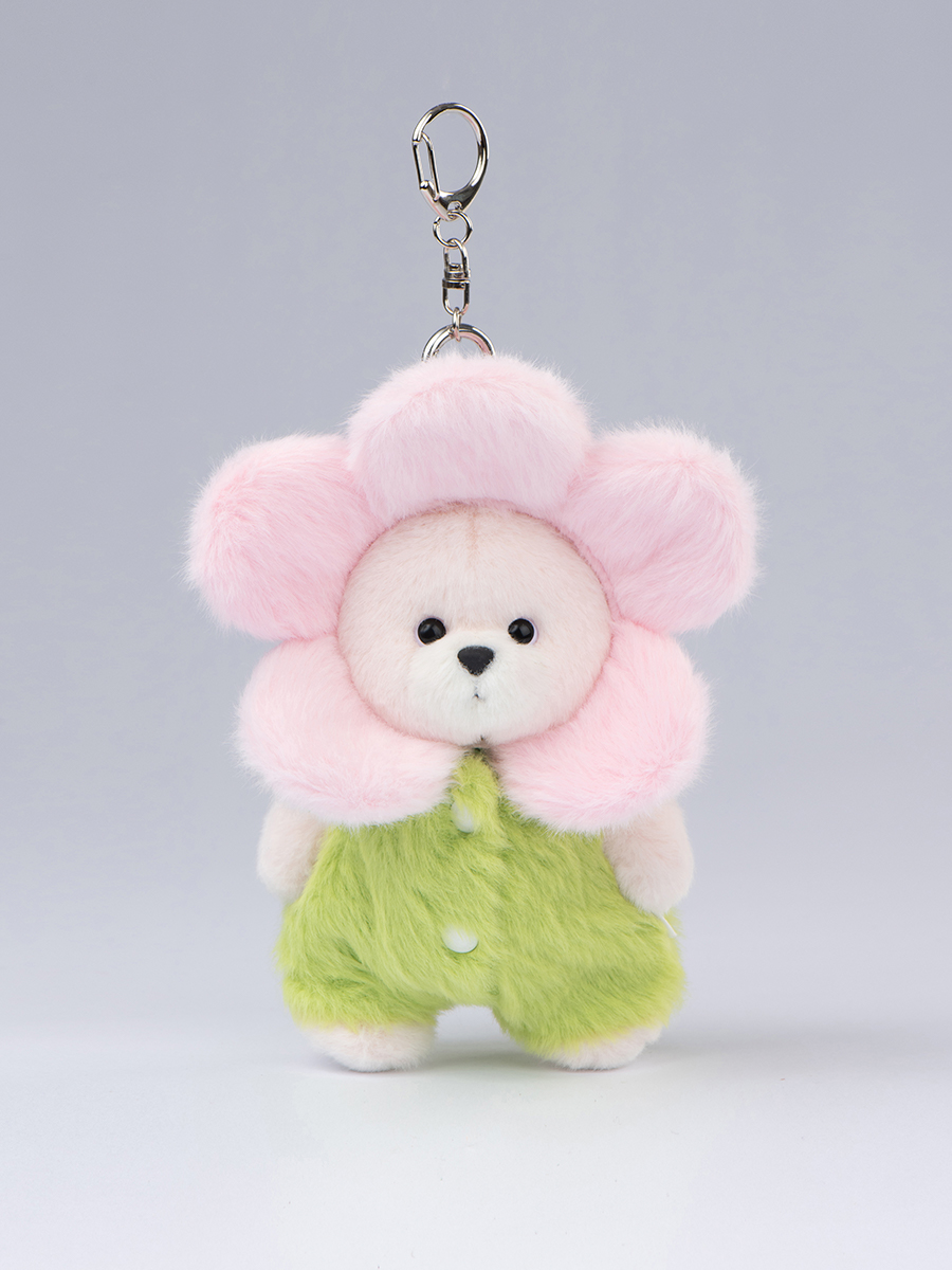 Мягкая игрушка TeddyTales Медведь костюм Цветка брелок - фото 7