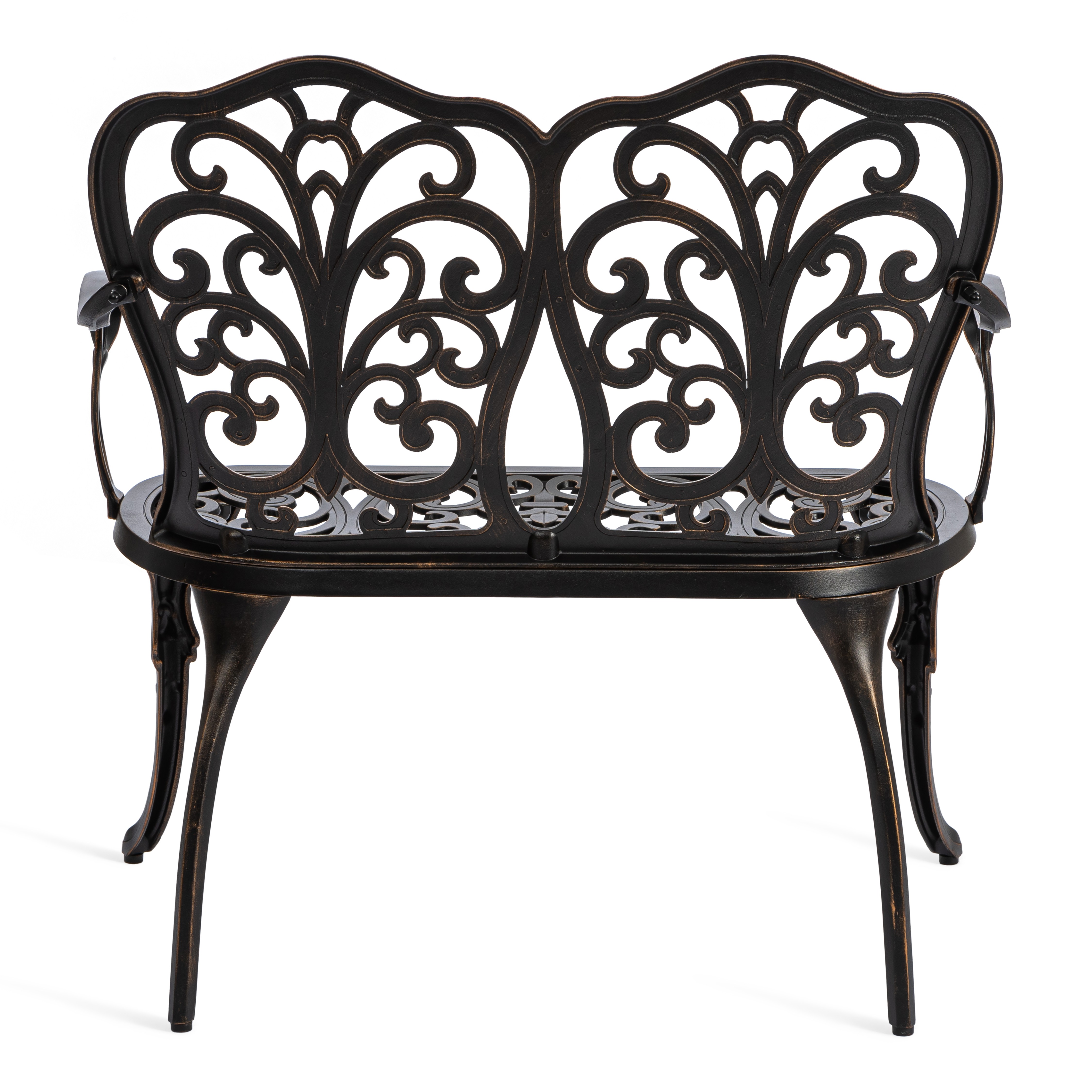 Садовая скамья TETCHAIR Симфония алюминий бронзовый - фото 5