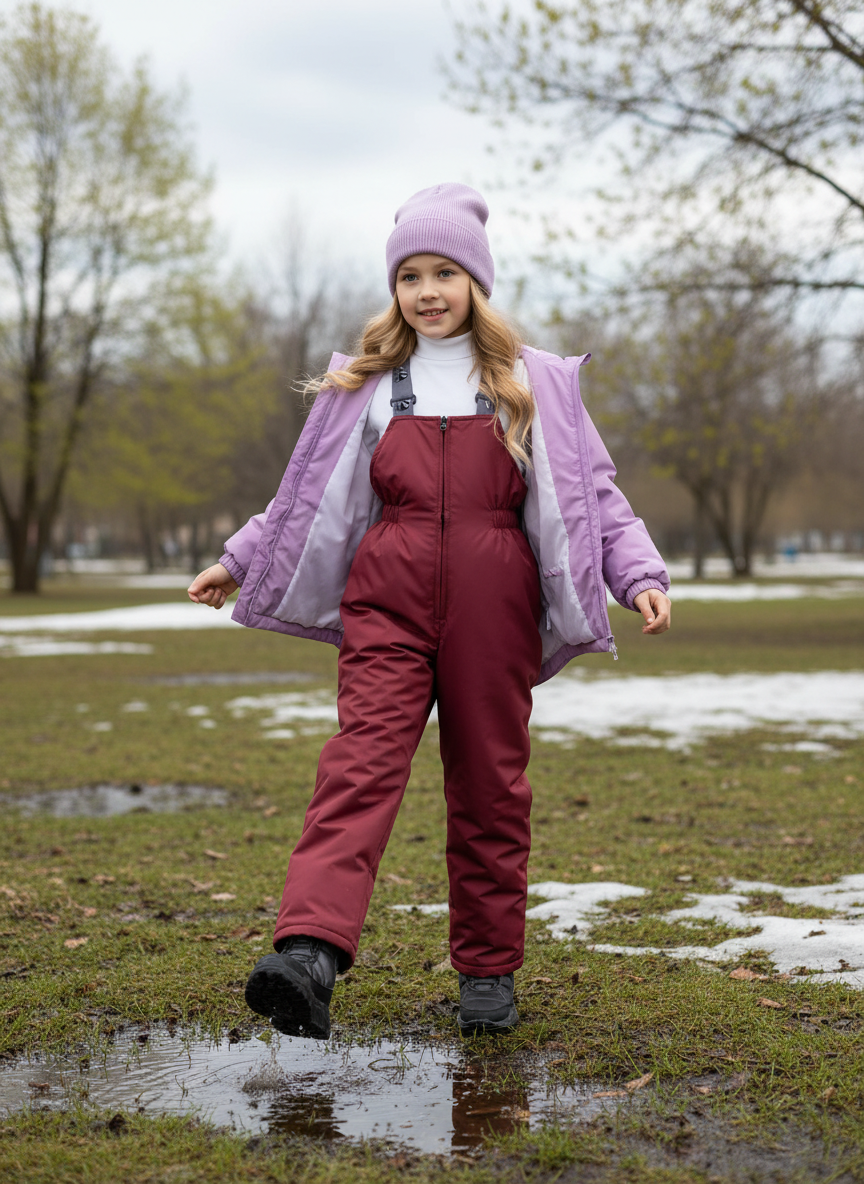 Полукомбинезон Arctic kids 60-006/2 бордо - фото 2