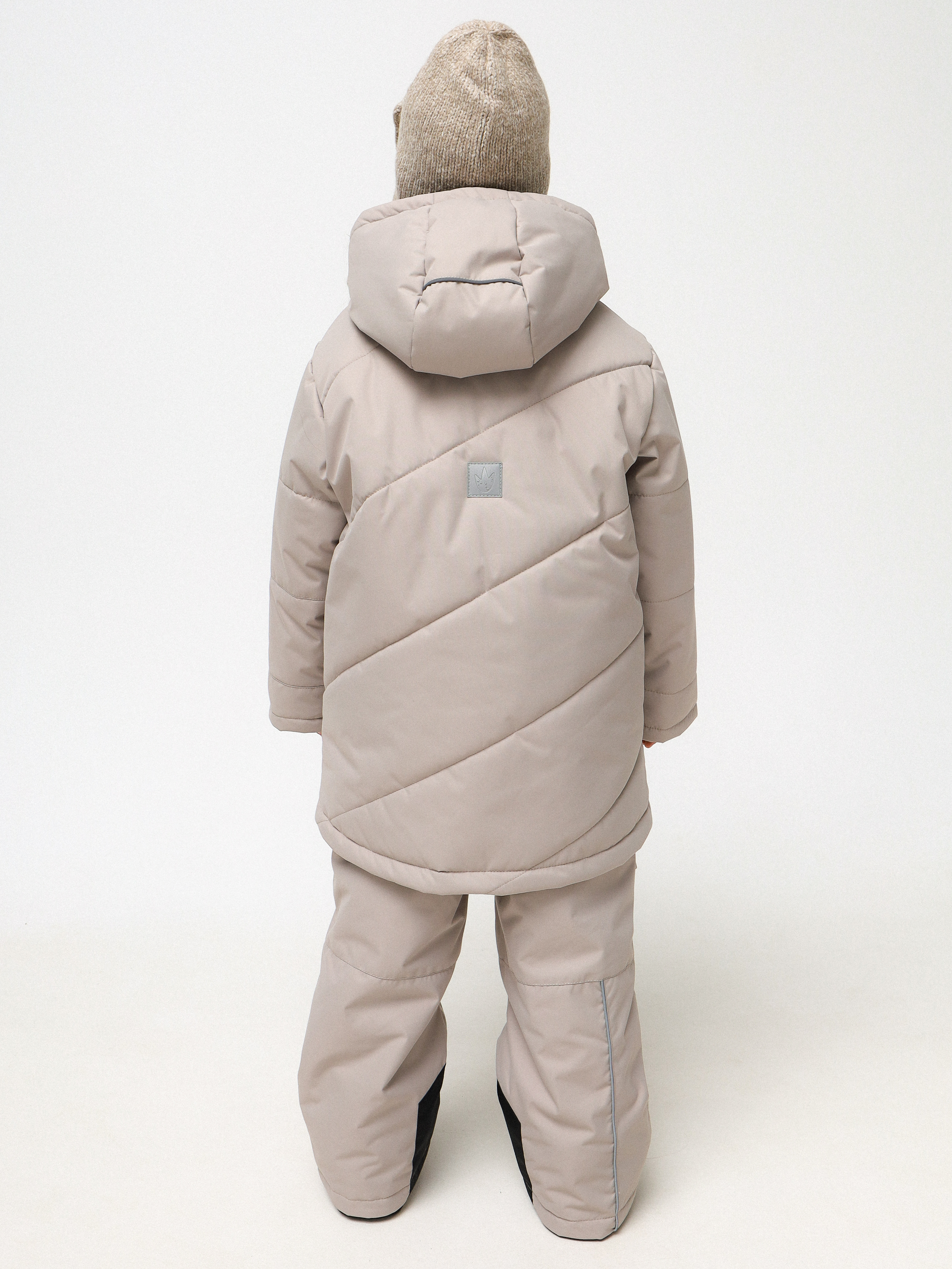 Куртка MINIDINO G-VO-Krt-143/0Куртка спортивная зимняя Асимметрия бежевая - фото 7