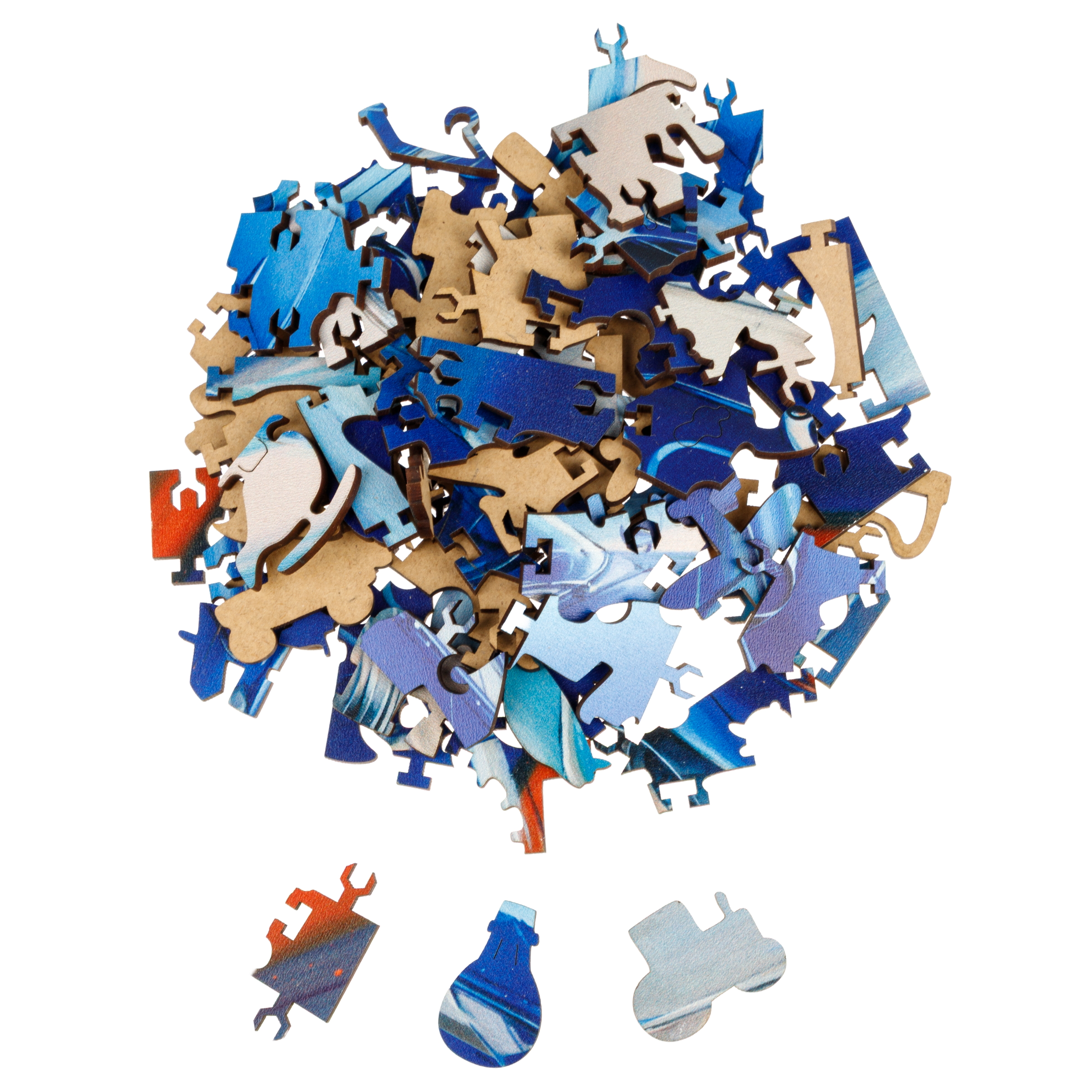 Пазл 1TOY Автомобиль ретро синий деревянный - фото 12