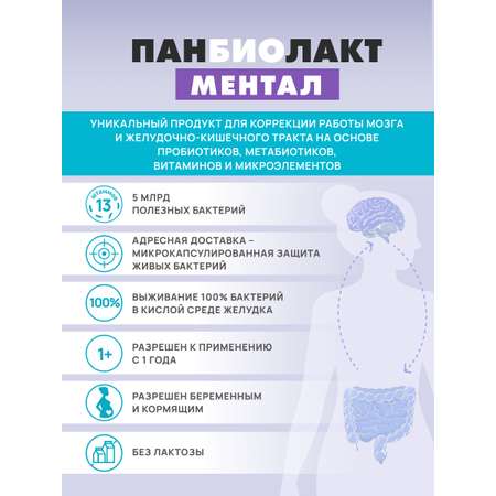 Art Life Панбиолакт Ментал, 60 капсул Арт Лайф Забота о ментальном здоровье.